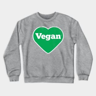 Vegan Heart - Distressed Crewneck Sweatshirt